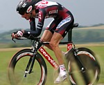 Frank Schleck w�hrend der 4. Etappe der Bayern-rundfahrt 2007